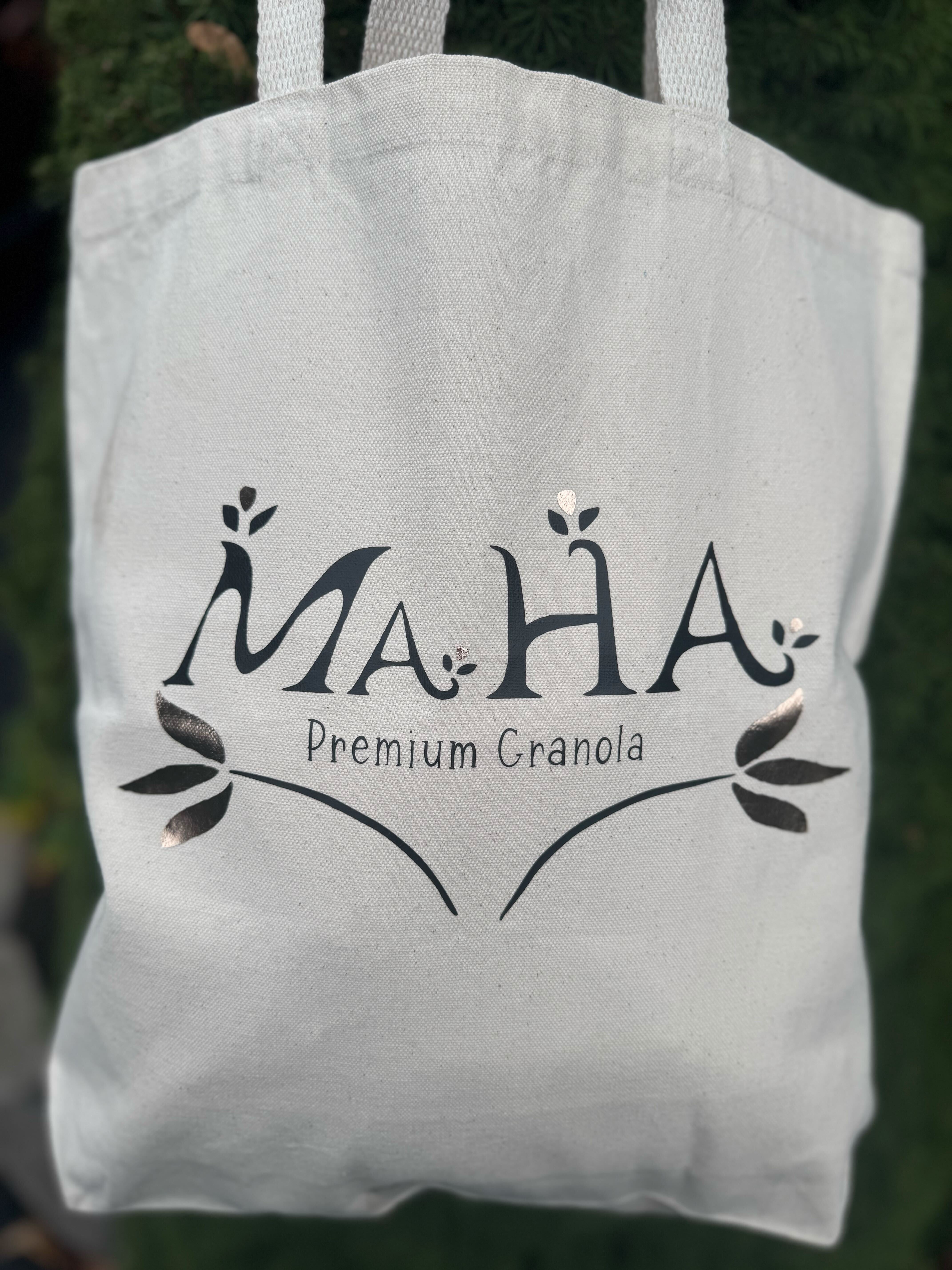 MAHA Granola Canvas Tote Bags