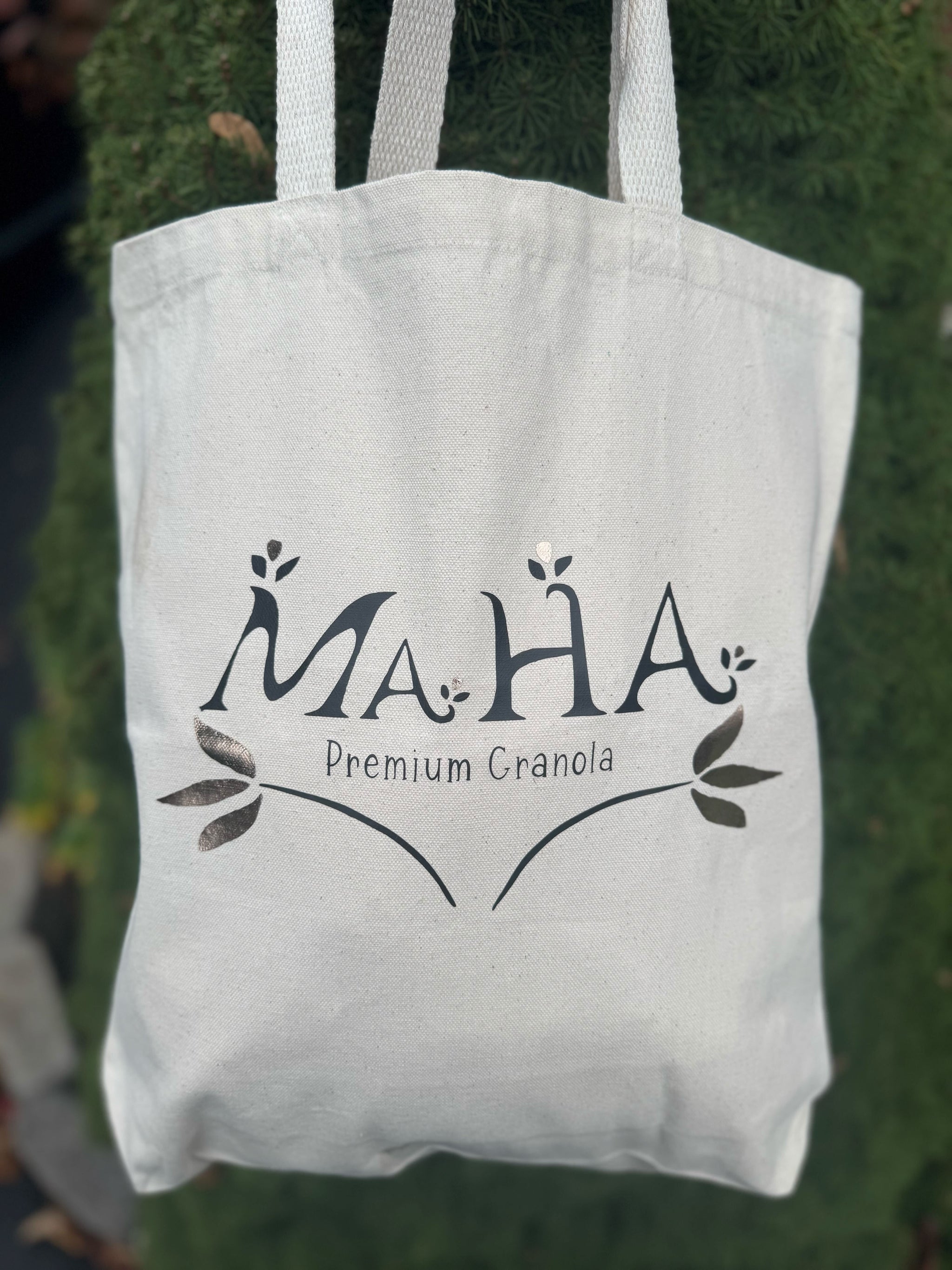 MAHA Granola Canvas Tote Bags